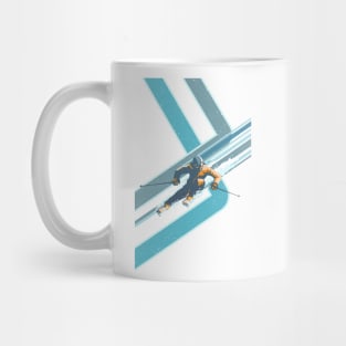 Retro Ski Slopeside Poster Mug